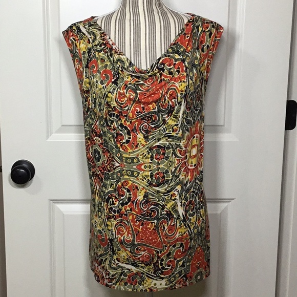 Cato Tops - Cato Sleeveless Drape Neck Top - 14/16W